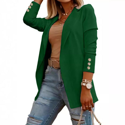 Dames élégant blazer avec des détails de bouton tendance Chic und Stil