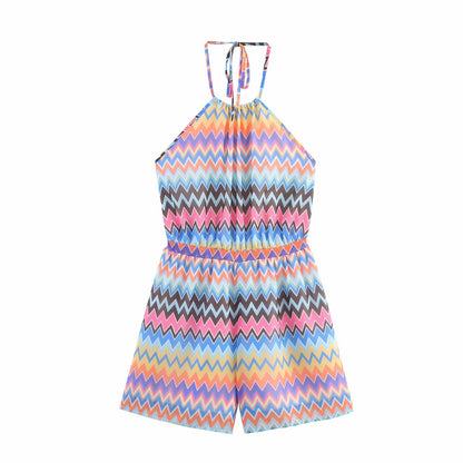 Bodysuit pour femmes avec un motif zigzag raffiné et des bretelles ajustables Chic und Stil