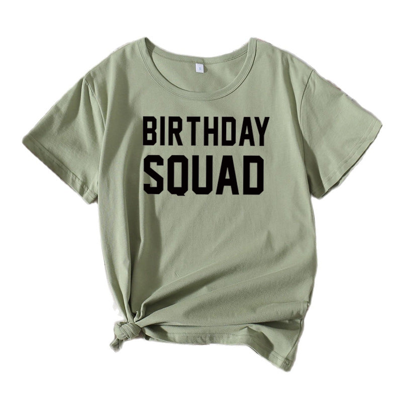 Dames Graphique Anniversaire Squad T-Shirt Chic und Stil