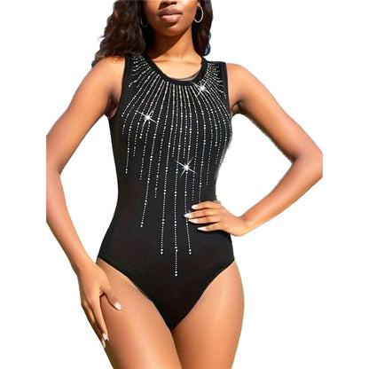 Robe body élégante pour femmes avec décoration en strass Chic und Stil