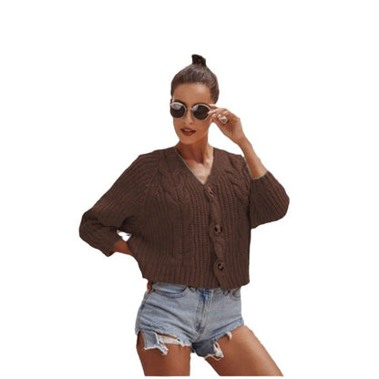 Veste en tricot épais pour femmes avec boutons décoratifs et coupe décontractée Chic und Stil