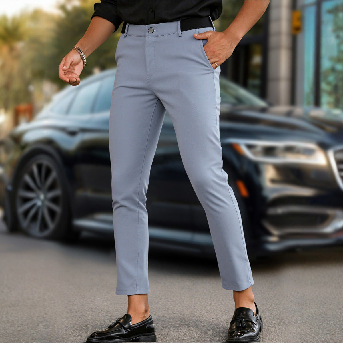 Chic and Style slim-fit trendy chino pants for men