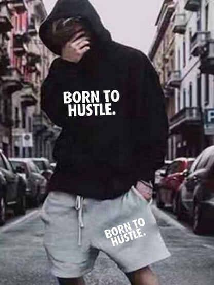 Ensemble de hoodie et de shorts sportif pour femmes avec inscription motivante Chic und Stil