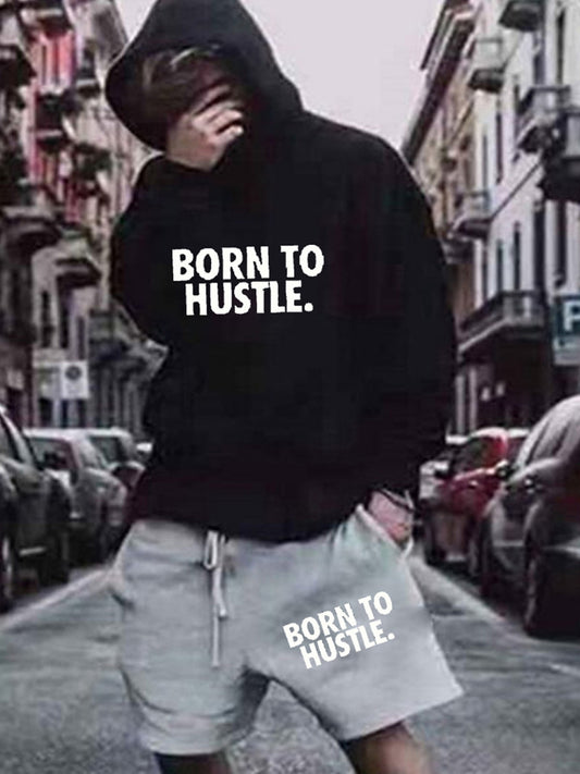 Ensemble de hoodie et de shorts sportif pour femmes avec inscription motivante Chic und Stil