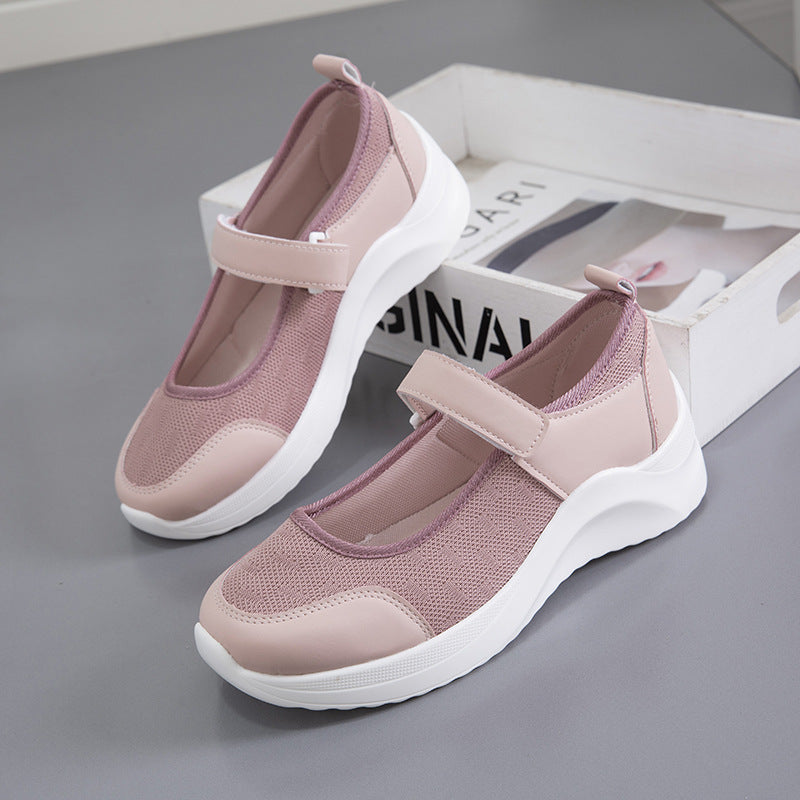 Chaussures à lacets confortables pour dames avec fermeture velcro et surface en maille respirante Chic und Stil