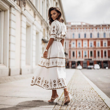 Chic and stylish long sleeve maxi dresses with button closure for women