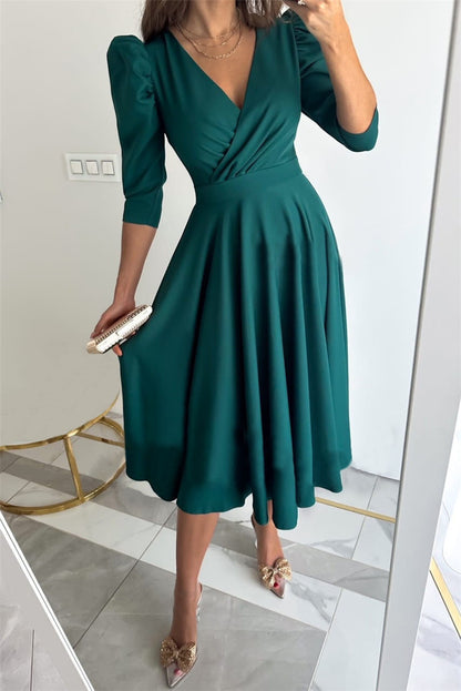 Dames Robe Midi Élégante Chic und Stil