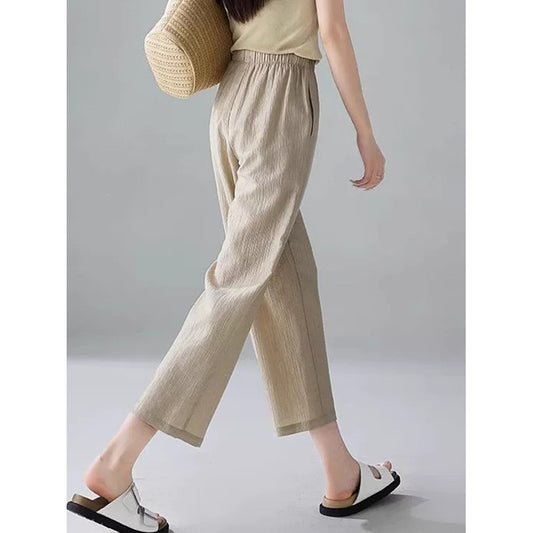 Pantalons légers froissés pour femmes Chic und Stil