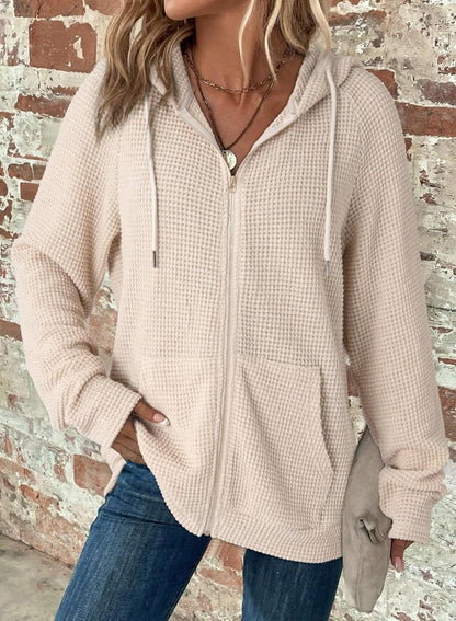 Pull-over à capuche et poches en gaufrage pour femmes Chic und Stil