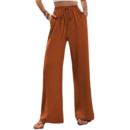 Loose-fit leisure pants for women with an elastic waistband and practical side pockets Chic and Style
