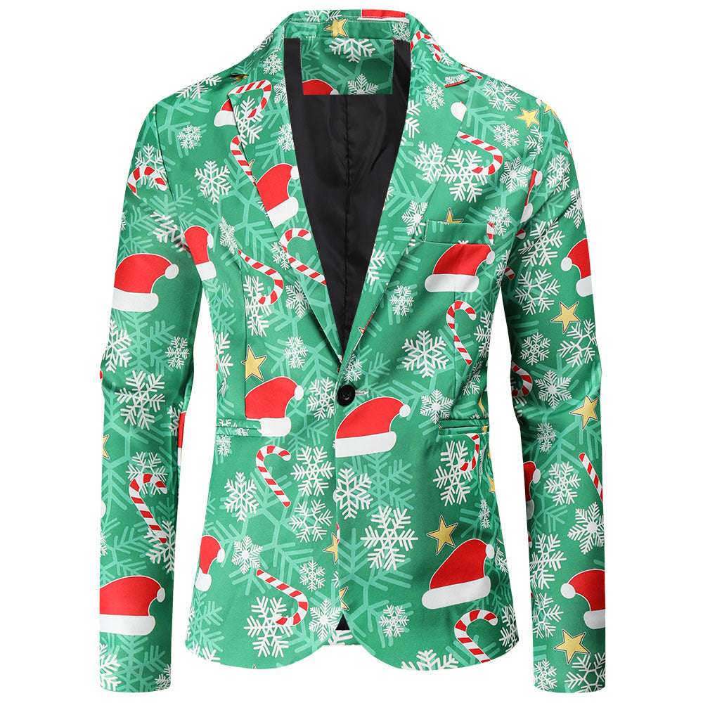 Blazer de fête pour hommes avec motif de Noël et coupe moderne Chic und Stil