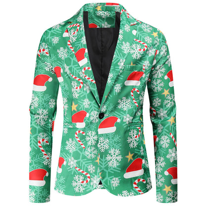 Blazer de fête pour hommes avec motif de Noël et coupe moderne Chic und Stil