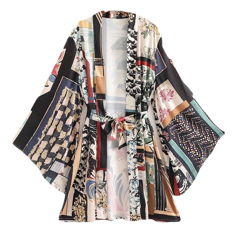 Dames ample, imprimée pantalon Palazzo Chic und Stil