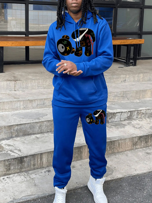 Chic and Style women's sweatshirt and leisure pants set with creative print design