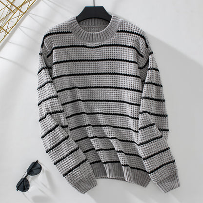Pull léger pour femme en tricot avec un large motif rayé Chic und Stil