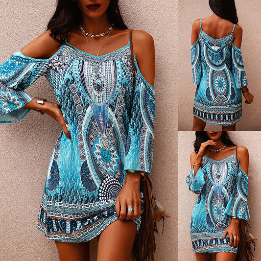Robe Femme Bohème Épaules Nues Chic und Stil