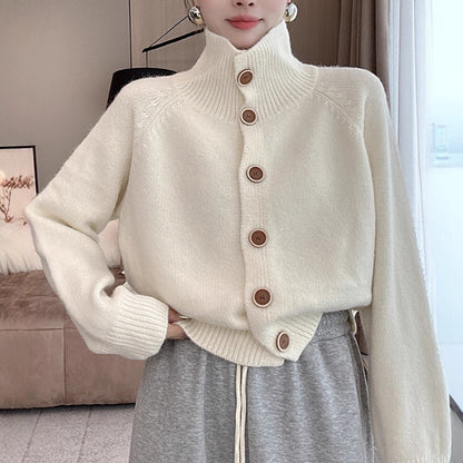 Cardigan en tricot à la mode pour femmes avec détails de boutons et coupe décontractée Chic und Stil