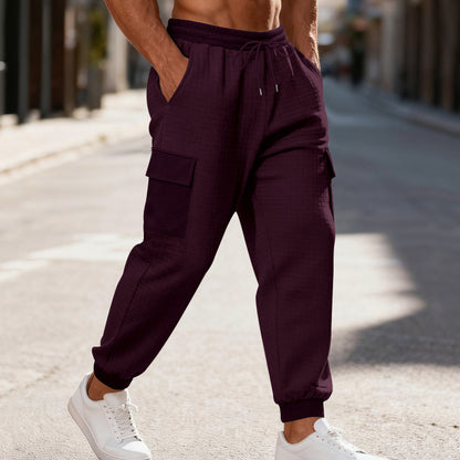 Men's Cargo Jogging Pants with Elastic Waistband and Practical Pockets Chic and Style