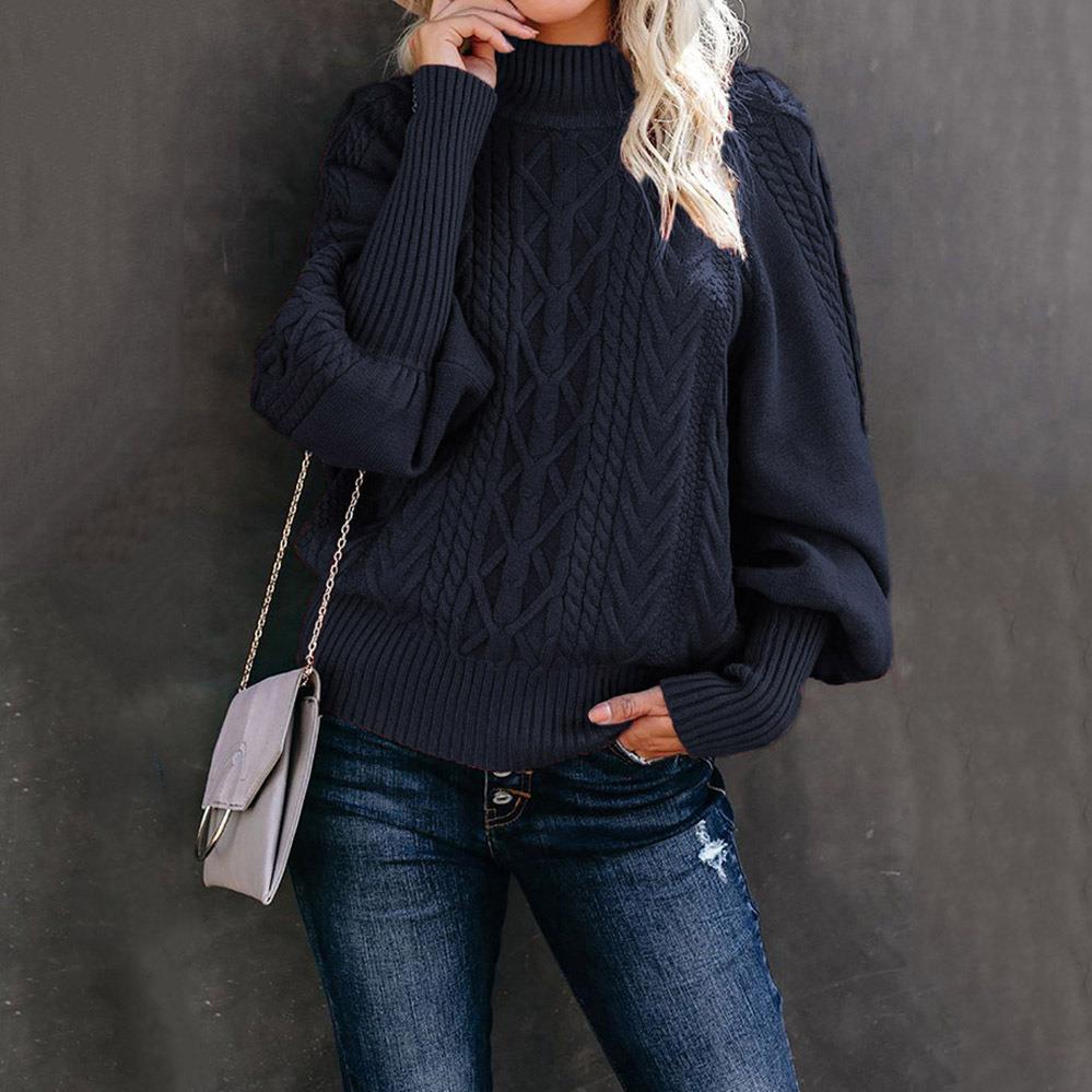 Pull en tricot pour femmes avec col haut et design texturé Chic und Stil