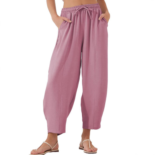 Pantalon de loisirs décontracté pour femmes avec taille élastique et poches pratiques Chic und Stil