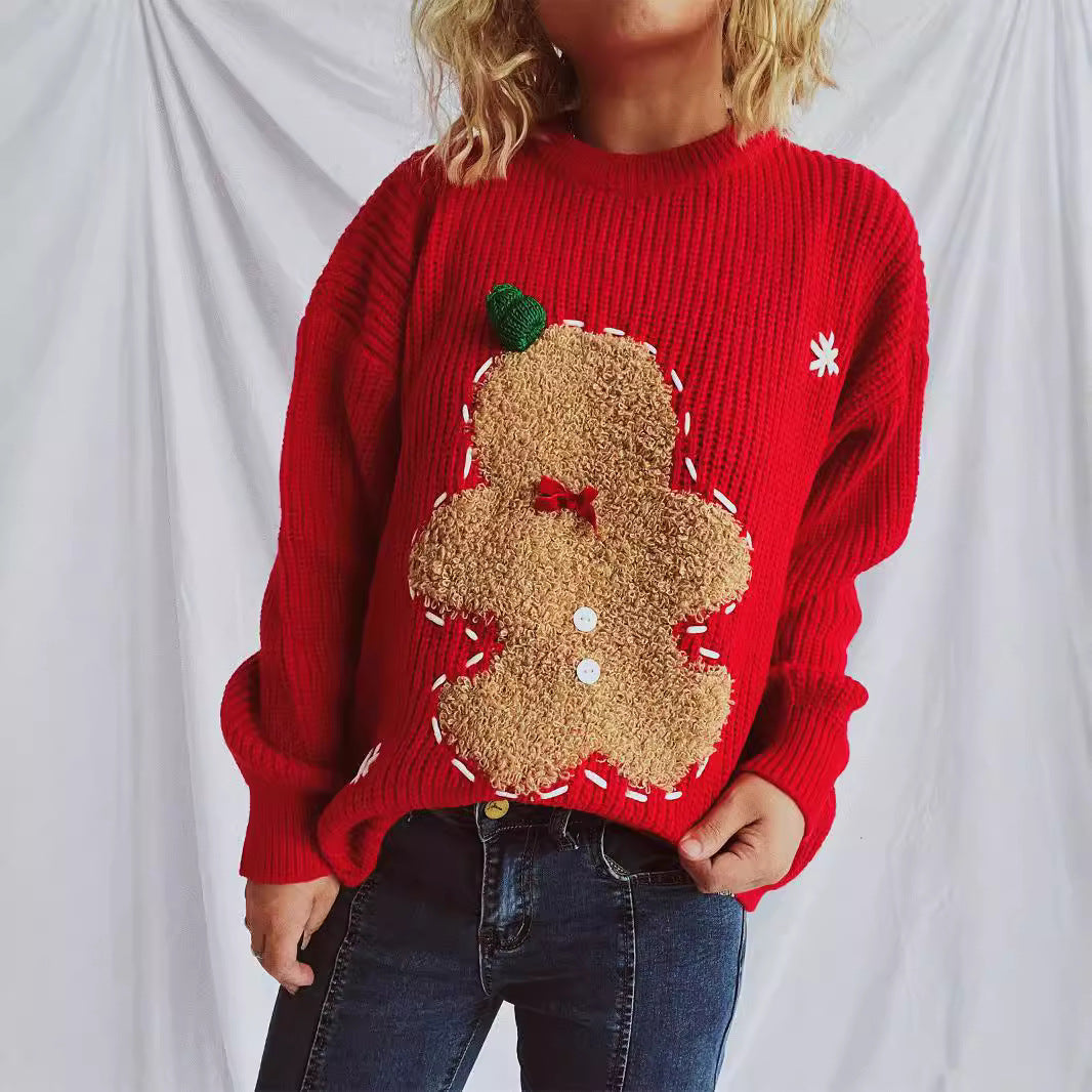 Pull glamour pour femmes avec design de biscuits de Noël Chic und Stil