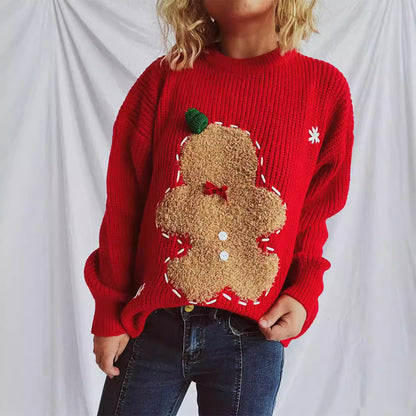 Pull glamour pour femmes avec design de biscuits de Noël Chic und Stil