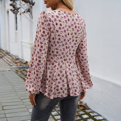 Chemisier pour femmes avec des détails froncés et un motif floral Chic und Stil