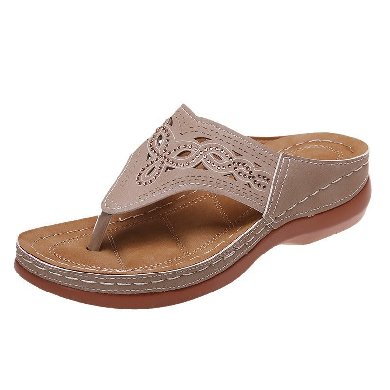 Ladies Chic Decorative Thong Sandals