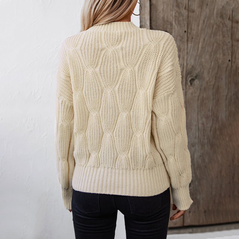 Pull en tricot pour femmes avec design en torsades décoratives et coupe confortable Chic und Stil