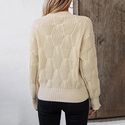 Pull en tricot pour femmes avec design en torsades décoratives et coupe confortable Chic und Stil