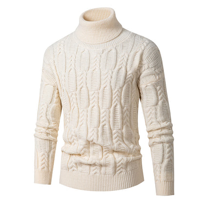 High-quality turtleneck pullover for men with embossed pattern Chic und Stil