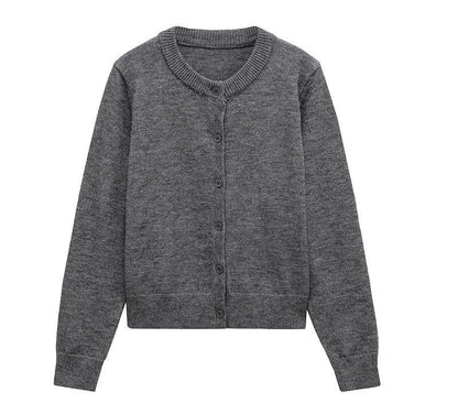 Knit jacket for women with button placket in high-quality material Chic and Style