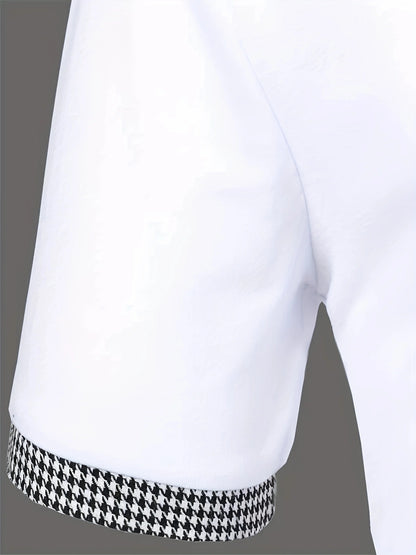 Polo-shirt à manches courtes stylé pour hommes avec des accents à carreaux Chic und Stil