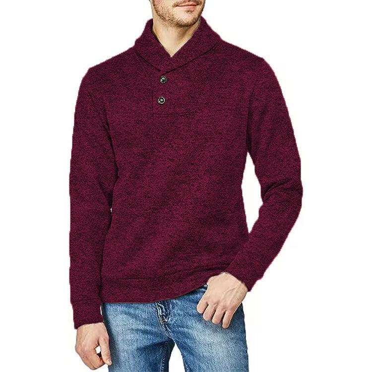 Pull homme avec col montant et détail de bouton Chic und Stil