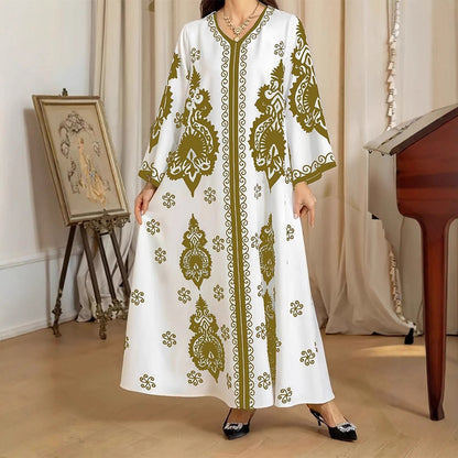 Robe kaftan pour dames avec un motif artistique et une coupe décontractée Chic und Stil