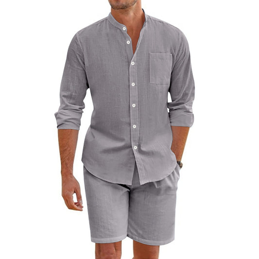 Tenue décontractée d'été pour hommes avec chemise et shorts au design minimaliste Chic und Stil