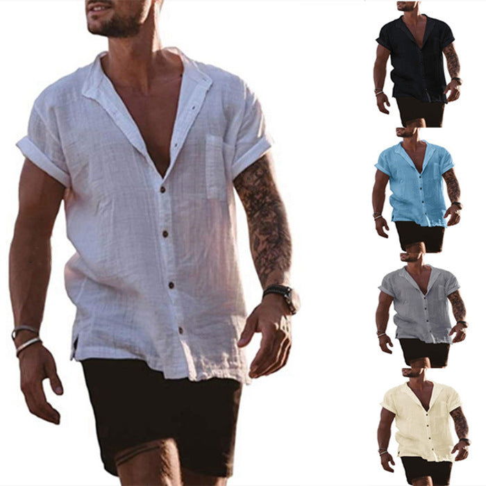 Chemise décontractée en lin pour hommes Chic und Stil