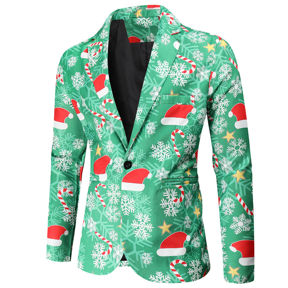 Blazer de fête pour hommes avec motif de Noël et coupe moderne Chic und Stil
