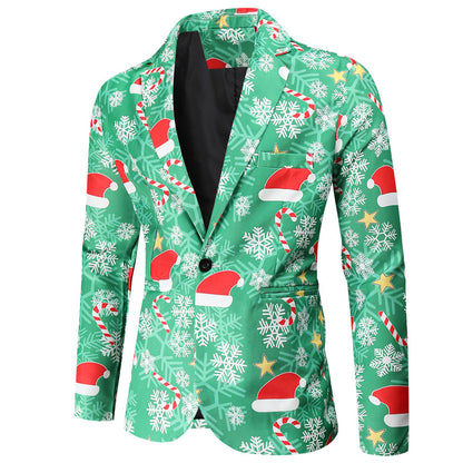 Blazer de fête pour hommes avec motif de Noël et coupe moderne Chic und Stil