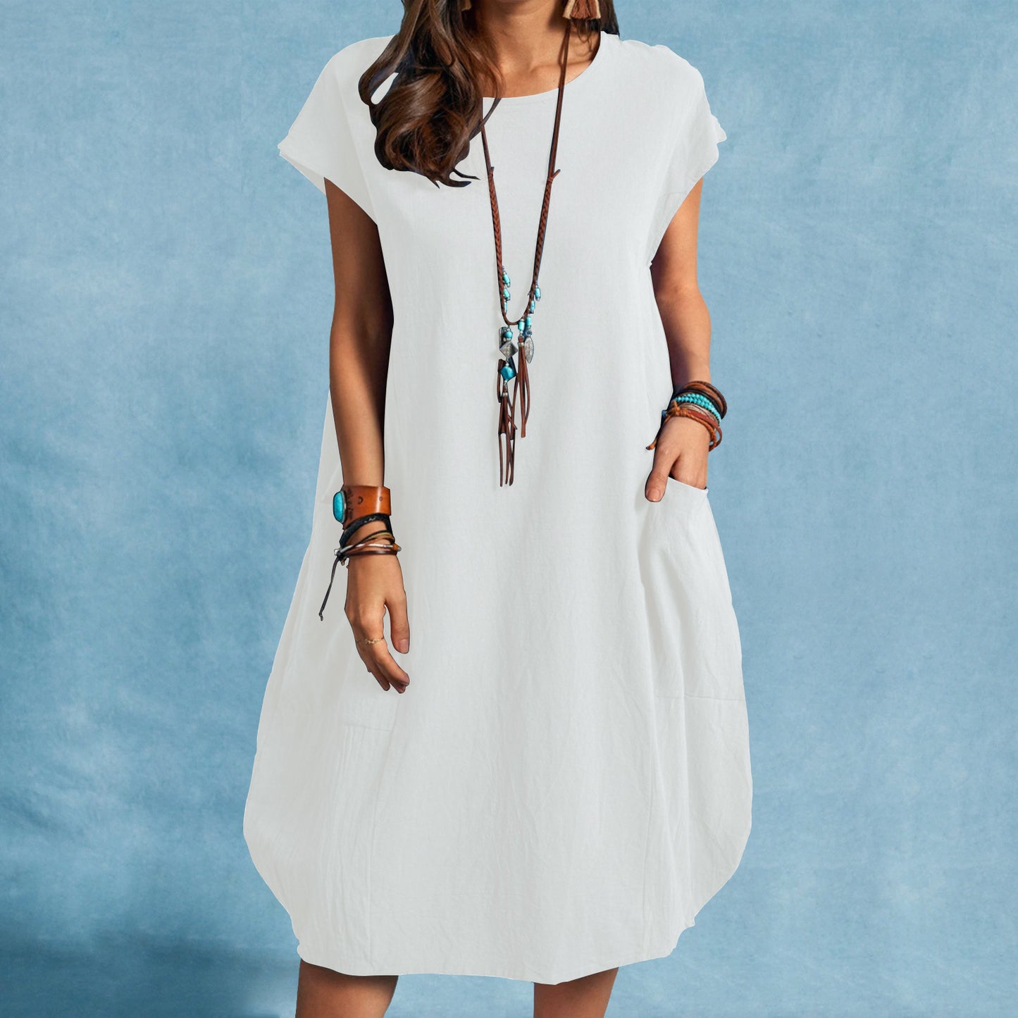 Robe d'été aérienne pour femmes avec poches pratiques et coupe moderne Chic und Stil