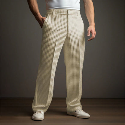 Chic and Style Elegant Casual Pants for Men with a Modern Check Pattern
