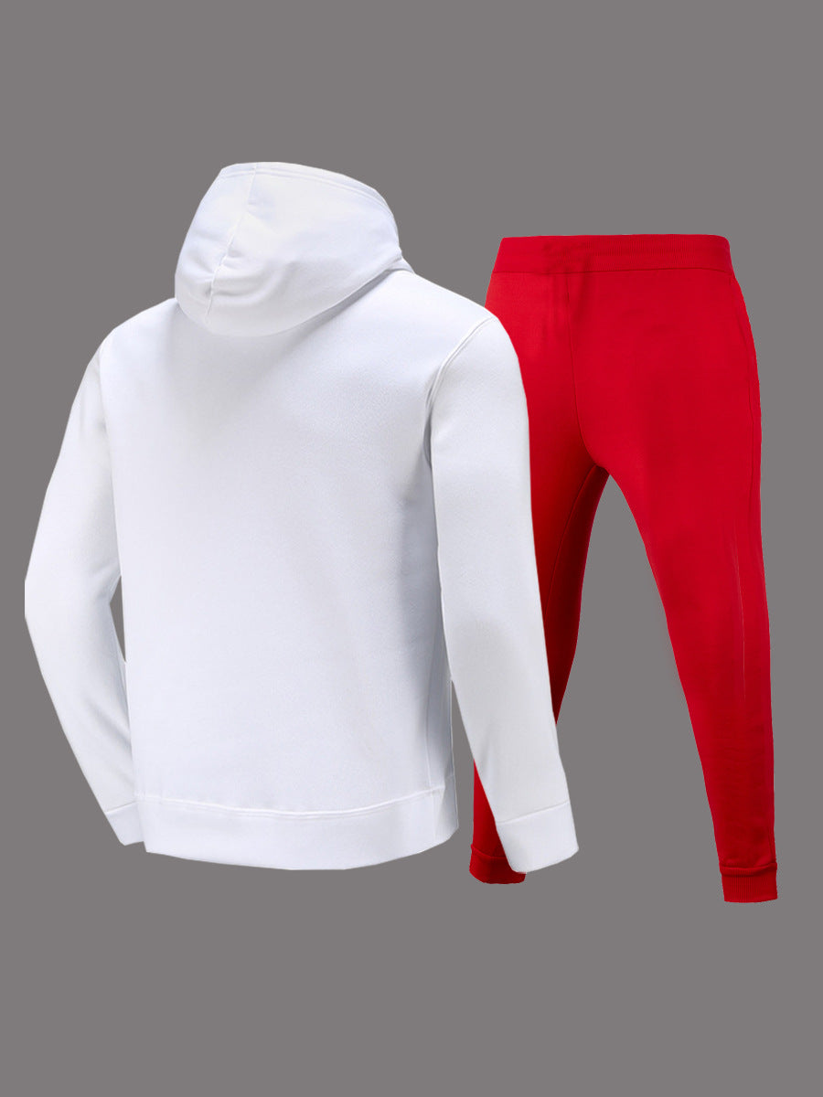 Men's hoodie and jogging pants set with a striking graphic element Chic and Style