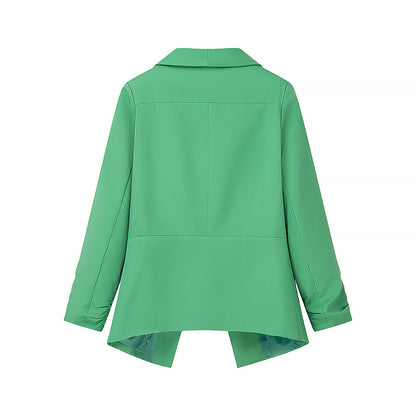 Elegant blazer jacket for ladies with a casual cut and trendy lapels Chic und Stil