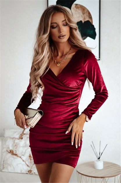 Robe portefeuille pour femmes avec une coupe raffinée et des manches longues Chic und Stil