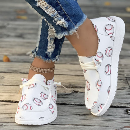 Baskets pour femmes avec design de baseball créatif Chic und Stil