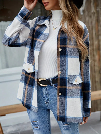 Chemise overshirt à carreaux pour femmes Chic und Stil