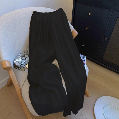 Wide pleated pants for women with elastic waistband Chic und Stil