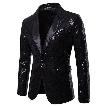 Blazer en sequins pour hommes avec finition brillante et coupe élégante Chic und Stil