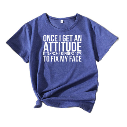 Dames Casual Attitude Statement T-shirt Chic und Stil