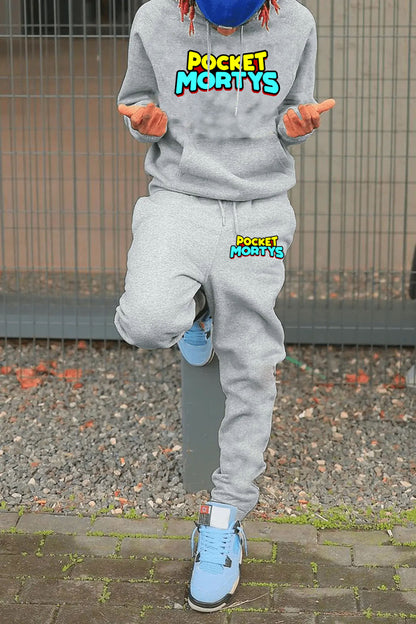 Women's hoodie and jogging pants set with cheerful patterns Chic and Style